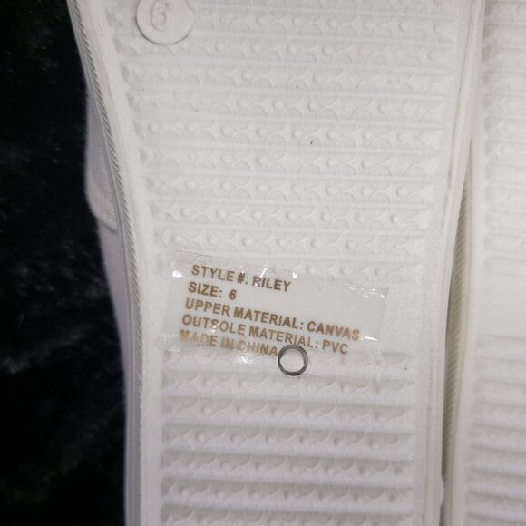 Canvas Casual Ivory Lace Up Loafers Low Top Shoes Off White Size 6 NWT - Picture 11 of 12